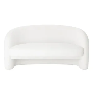 white boucle sofa lounge