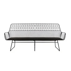 black wire lounge 3 seater hire