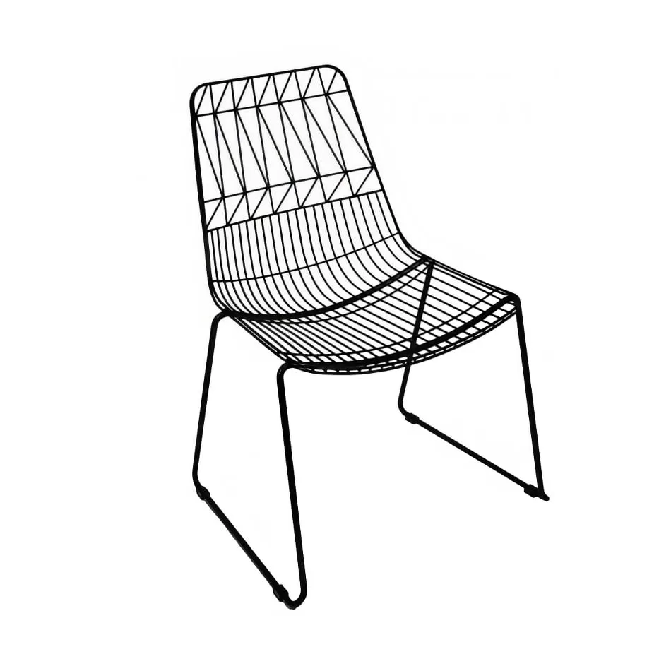 Black wire chair hire