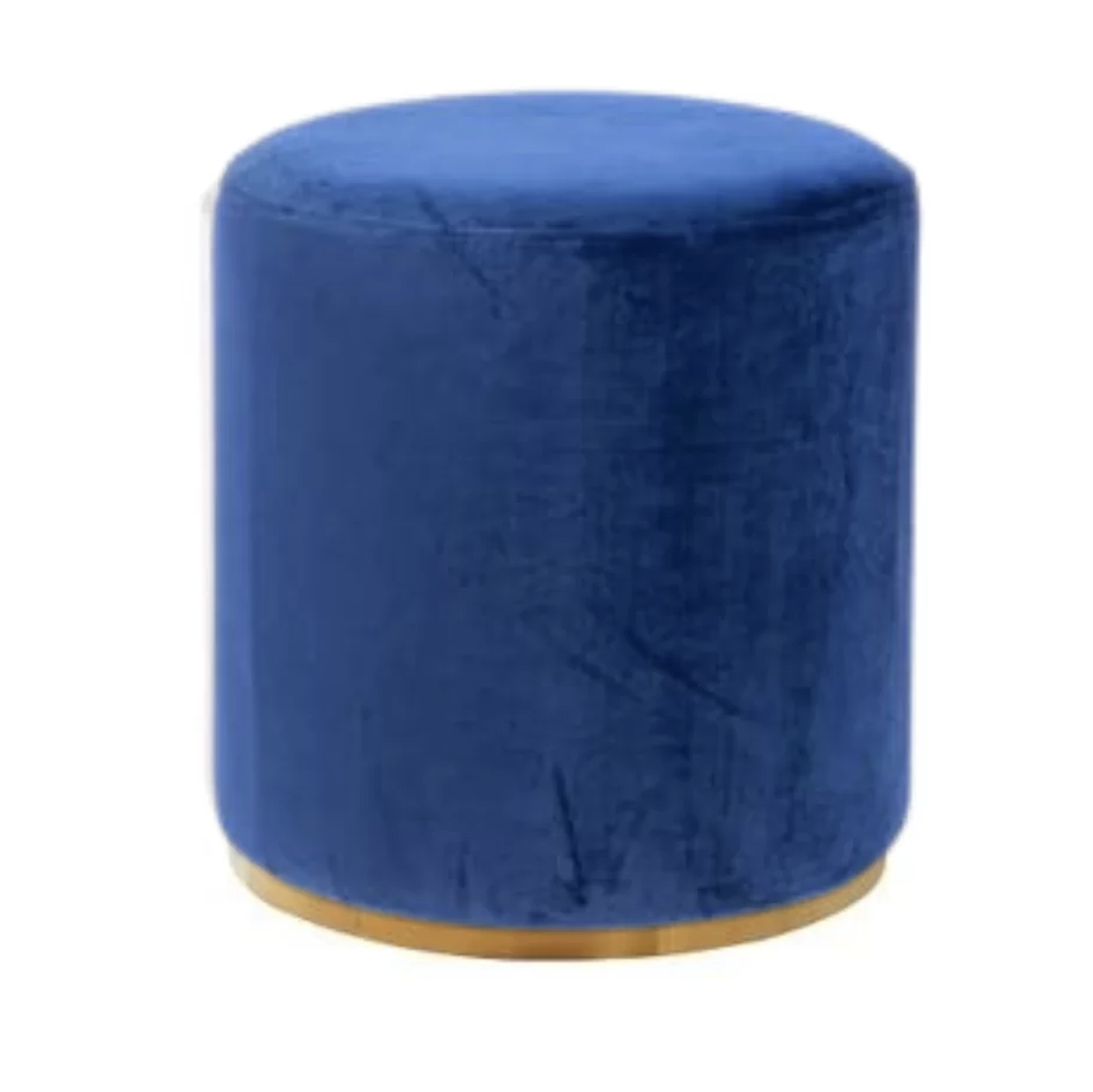 navy blue velvet ottoman stool hire