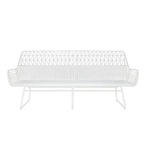 white wire 3 seater lounge hire