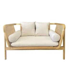 natural rattan lounge hire