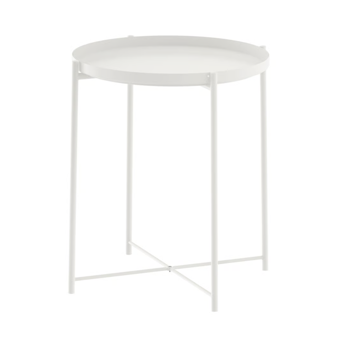 White Tray Side Table