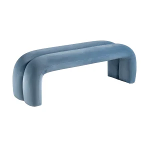 Apollo Bench Seat Sky Blue Velvet