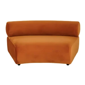 Apollo Single Curved Lounge Sienna Orange