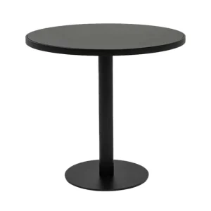 Atlas Round Coffee Table Black Frame with Black Top