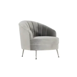 Harlow Arm Chair Dove Grey Velvet