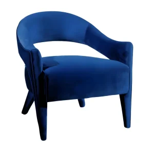 Lola Arm Chair Navy Velvet