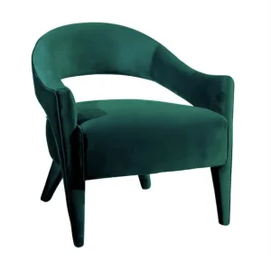 Lola Arm Chair Emerald Green Velvet