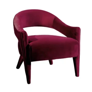Lola Arm Chair Maroon Velvet