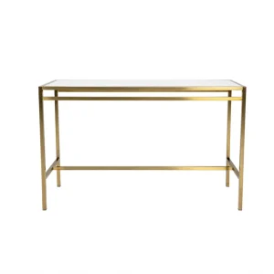 Gold Rectangular Tapas Table with White Top